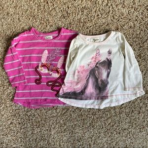 Hatley Long Sleeve T-Shirts Tees Horse and Thespian Mardi Gras Mask
